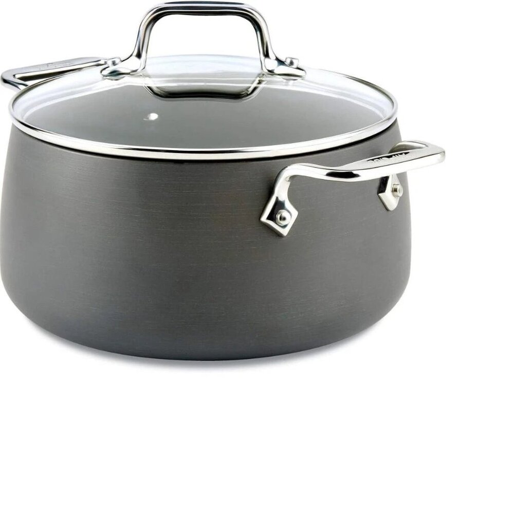 All-clad HA1 Hard Anodized Nonstick Cookware 8Qt Stock Pot with Lid